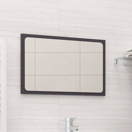 Oglinda de baie, gri, 60 x 1.5 x 37 cm