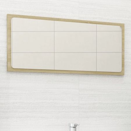 Oglinda de baie, stejar sonoma, 80 x 1.5 x 37 cm