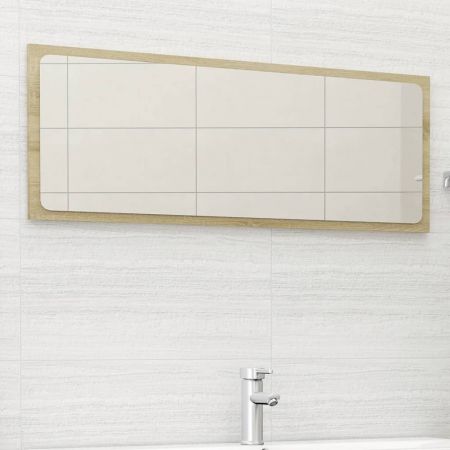 Oglinda de baie, stejar sonoma, 100 x 1.5 x 37 cm