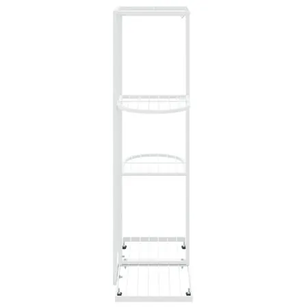  Suport pentru flori cu 4 nivele, alb, 43x22x76 cm, metal