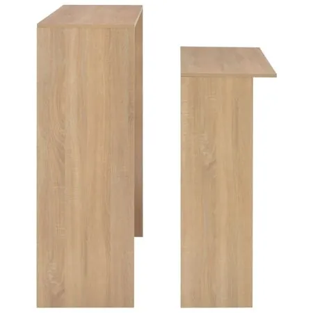  Masă de bar cu 2 blaturi, stejar, 130x40x120 cm