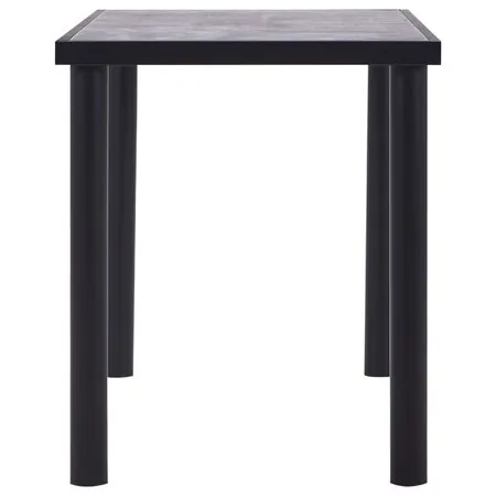  Masă de bucătărie, negru & gri beton, 120 x 60 x 75 cm, MDF