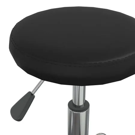  Scaun de bucătărie, negru, piele ecologică