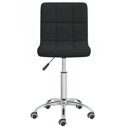  Scaun de bucătărie pivotant, negru, material textil