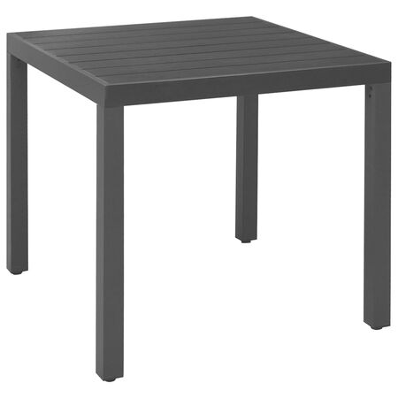  Set mobilier de exterior, 5 piese, negru, aluminiu