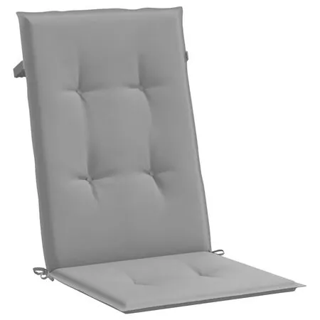  Perne scaun cu spătar înalt, 6 buc., gri, 120x50x3 cm, textil