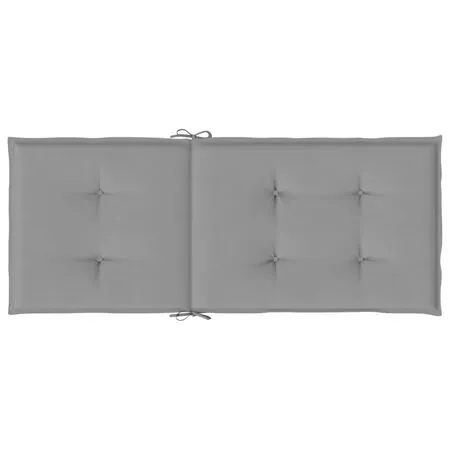  Perne scaun cu spătar înalt, 6 buc., gri, 120x50x3 cm, textil