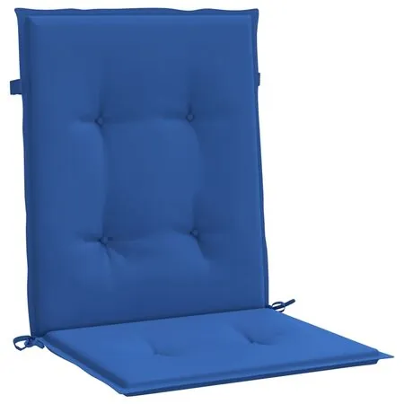  Perne cu spătar mic, 6 buc. albastru 100x50x3 cm textil oxford