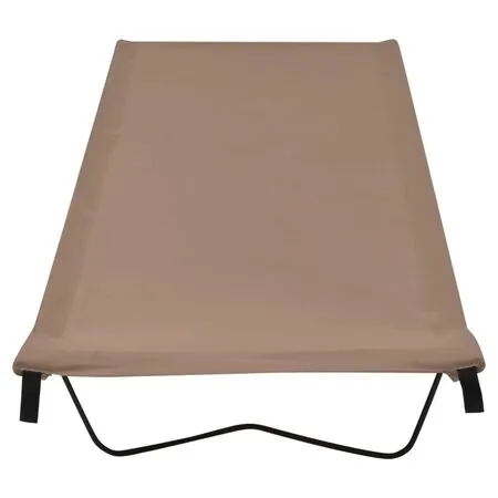  Pat de camping, gri taupe, 180x60x19 cm, țesătură oxford & oțel