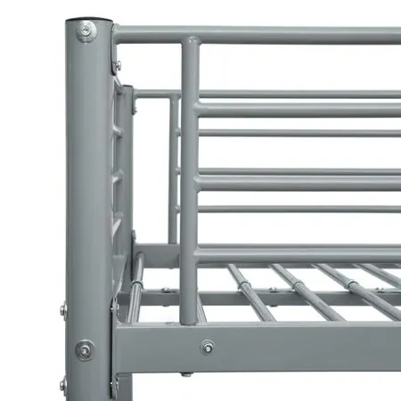  Cadru de pat supraetajat, gri, 140 x 200/90 x 200 cm, metal