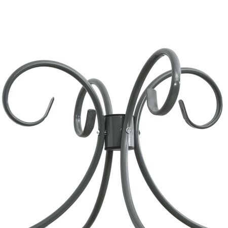  Cadru de pat cu baldachin, gri, 90 x 200 cm, metal