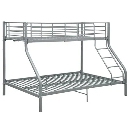  Cadru de pat supraetajat, gri, 140 x 200/90 x 200 cm, metal