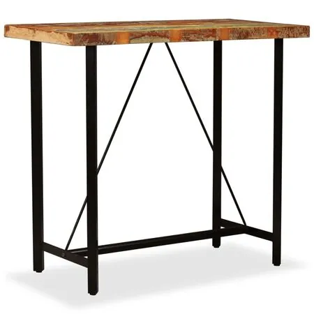 Masă de bar, 120 x 60 x 107 cm, lemn masiv reciclat