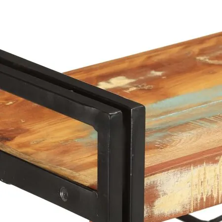  Bibliotecă cu 3 rafturi, 140x30x80 cm, lemn masiv reciclat