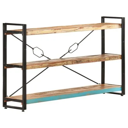  Bibliotecă cu 3 rafturi, 140x30x80 cm, lemn masiv reciclat