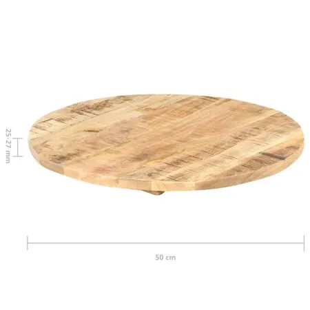  Blat de masă, 50 cm, lemn masiv mango, rotund, 25-27 mm