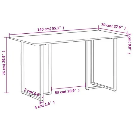  Masă de bucătărie, 140 cm, lemn masiv reciclat