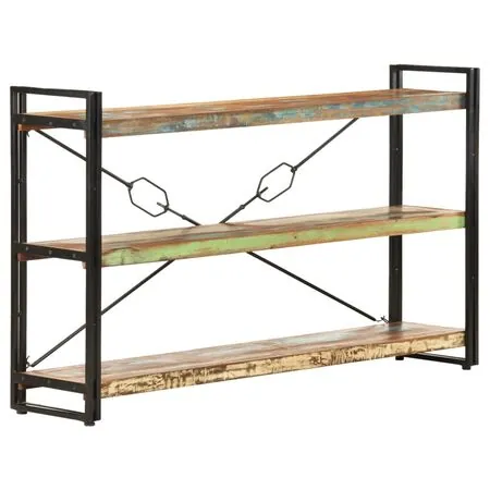  Bibliotecă cu 3 rafturi, 140x30x80 cm, lemn masiv reciclat