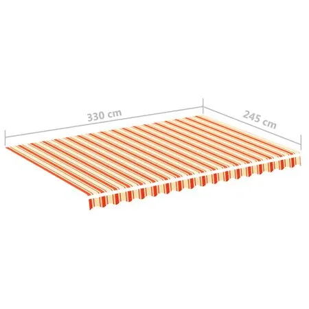  Pânză de rezervă copertină, galben și portocaliu, 3,5x2,5 m