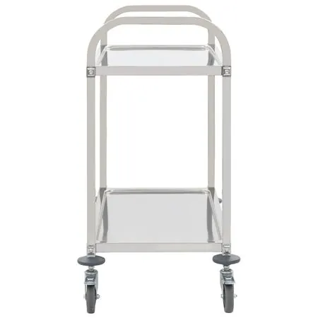  Cărucior de bucătărie 2 niveluri 96,5x55x90 cm oțel inoxidabil