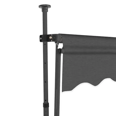 Copertină retractabilă manual cu LED, antracit, 100 cm