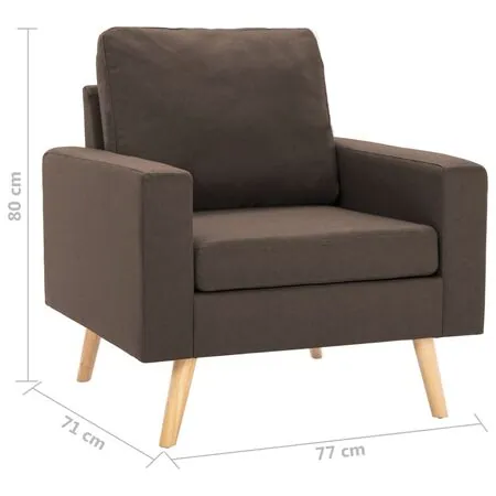  Fotoliu, maro, material textil