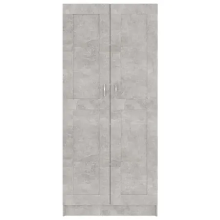  Bibliotecă, gri beton, 82,5 x 30,5 x 185,5 cm, lemn prelucrat