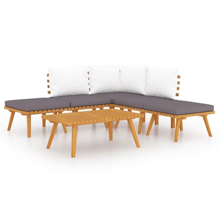  Set mobilier de grădină, 6 piese, lemn masiv de acacia