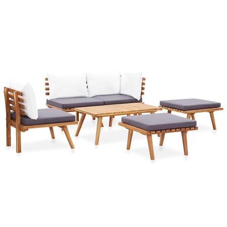  Set mobilier de grădină, 6 piese, lemn masiv de acacia