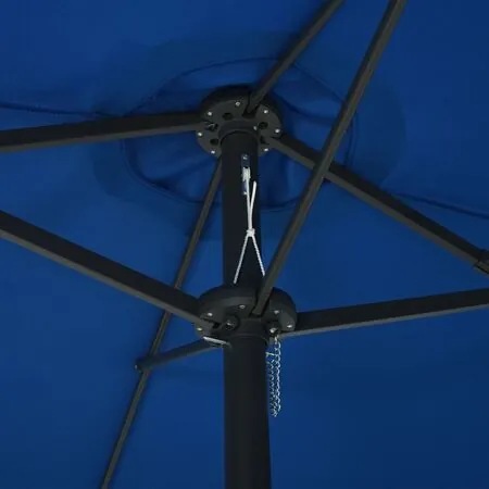  Umbrelă soare exterior cu stâlp aluminiu, albastru, 460x270 cm