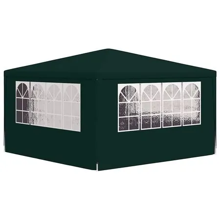  Cort petrecere profesional cu pereți laterali verde 4x4m 90g/m²