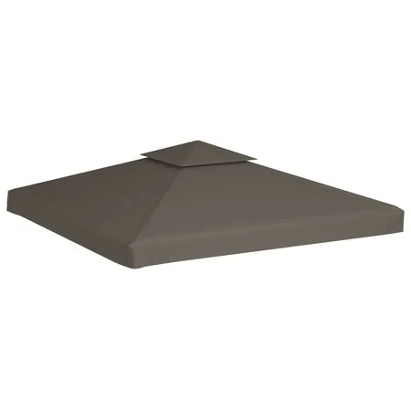  Acoperiș de pavilion, 2 niveluri, gri taupe, 3x3 m, 310 g/m²
