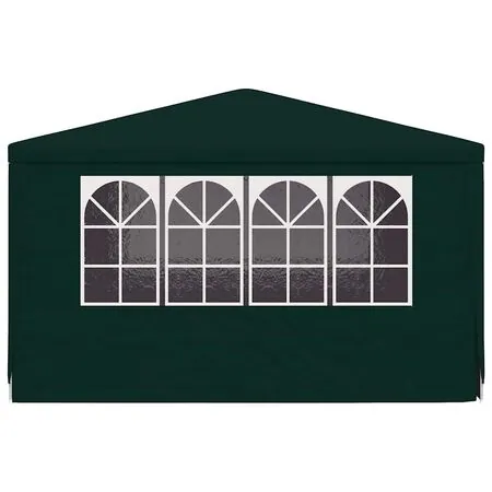  Cort petrecere profesional cu pereți laterali verde 4x4m 90g/m²