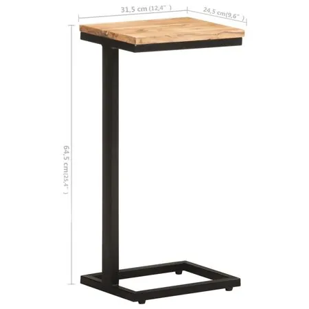  Mese laterale, 2 buc., 31,5x24,5x64,5 cm, lemn masiv de acacia