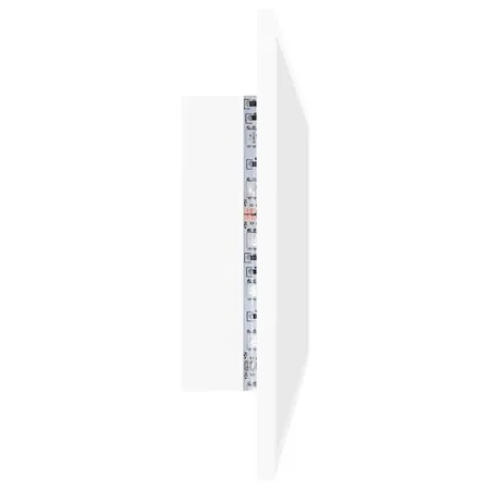  Oglindă de baie cu LED, alb, 100x8,5x37 cm, acril