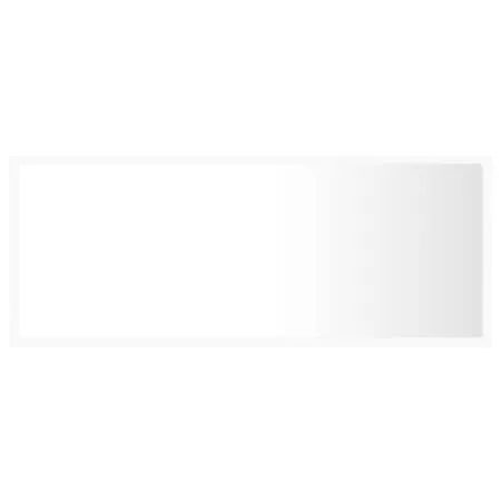  Oglindă de baie cu LED, alb, 100x8,5x37 cm, acril
