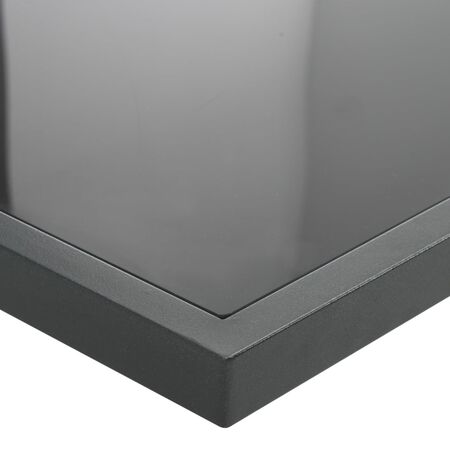  Set mobilier de exterior cu perne, 7 piese, negru, poliratan