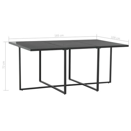  Set mobilier de exterior cu perne, 7 piese, negru, poliratan