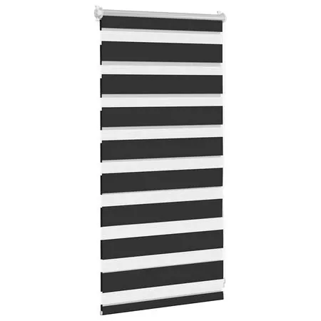 Jaluzea opacă tip zebră, 40 x 100 cm, negru