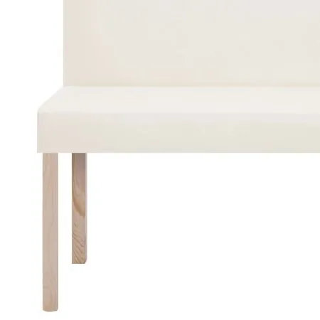  Bancă, crem, 139,5 cm, piele ecologică