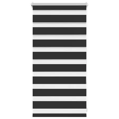 Jaluzea opacă tip zebră, 40 x 100 cm, negru