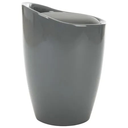  Scaun cu depozitare, gri, piele ecologică