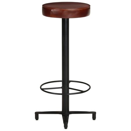  Scaune de bar, 2 buc., 76 cm, piele naturală