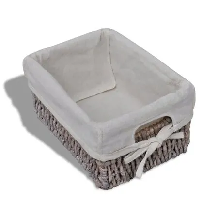  Dulap de depozitare din lemn, 5 coșuri împletite, maro 