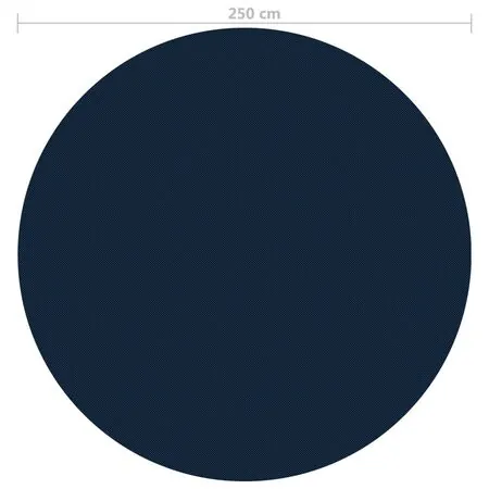  Folie solară plutitoare piscină, negru/albastru, 250 cm, PE