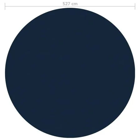  Folie solară plutitoare piscină, negru/albastru, 527 cm, PE