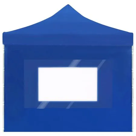  Cort de petrecere pliabil cu pereți, albastru, 6x3 m, aluminiu