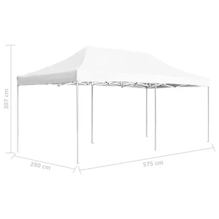  Cort de petrecere pliabil profesional, alb, 6 x 3 m, aluminiu