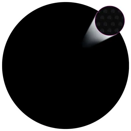  Folie solară plutitoare piscină, negru/albastru, 527 cm, PE