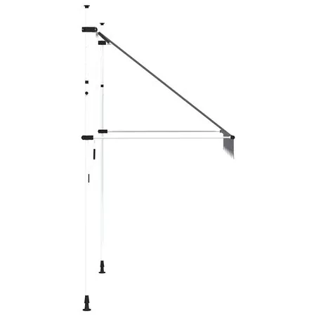  Copertină retractabilă manual, dungi albastru și alb, 200 cm
